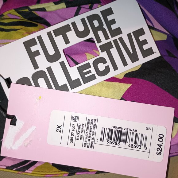 NEW  Future Collective™ Women's Botanical Wrap Neck Halter Tiny Top - Picture 5 of 8